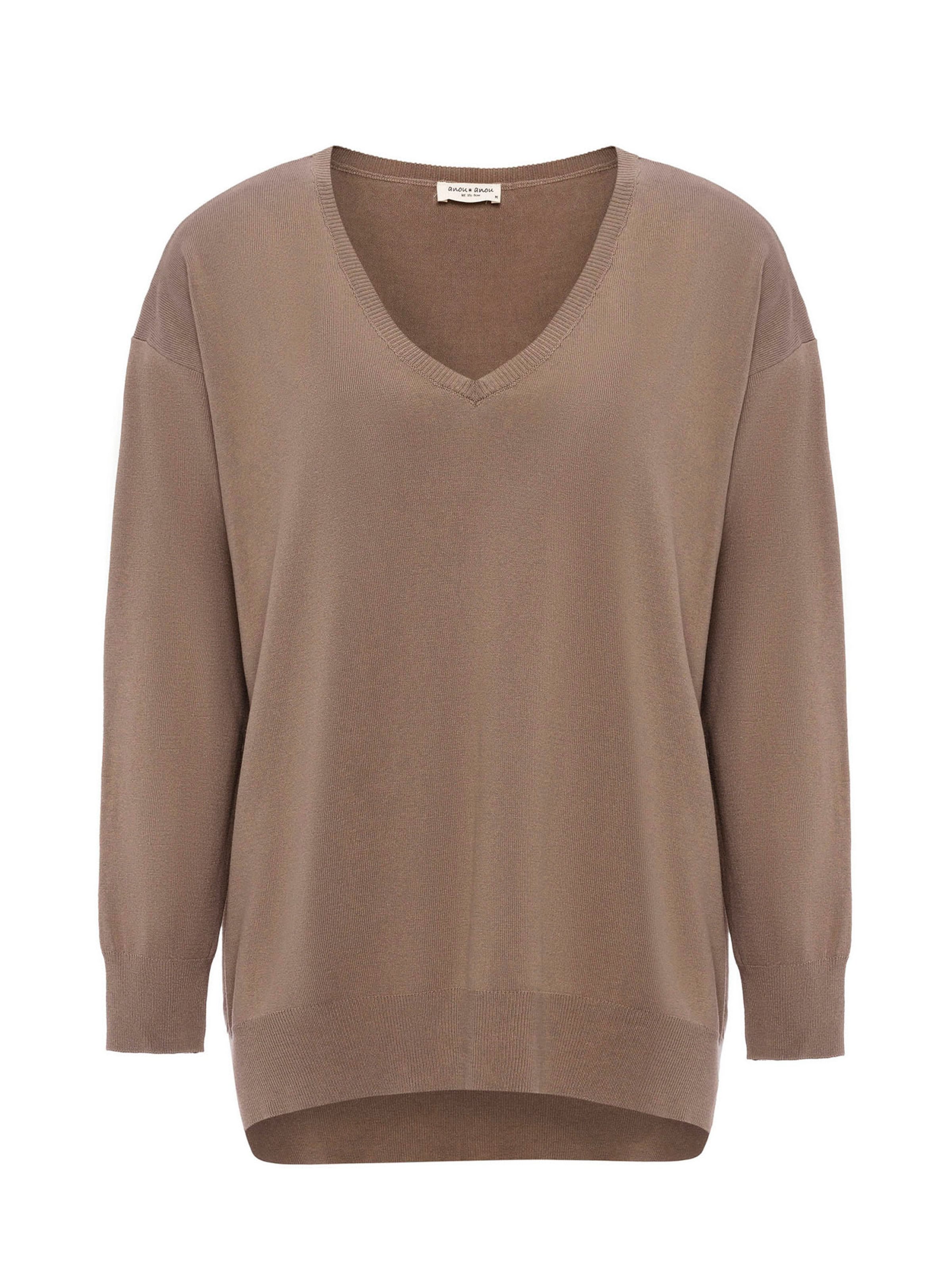 Anou Anou Sveter - Hnedá: predná strana