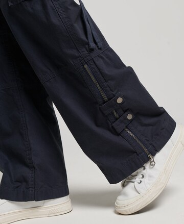 Superdry Wide leg Cargo Pants in Blue