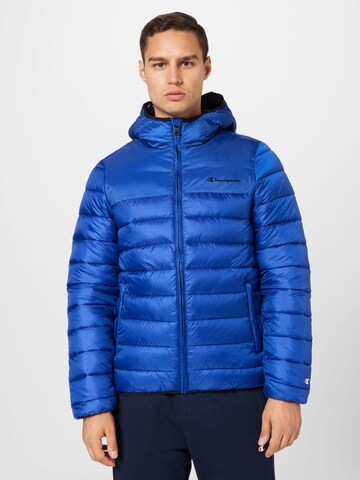 Champion Authentic Athletic Apparel Winter Jacket in Blue: front