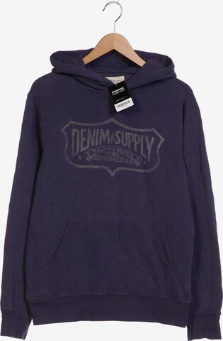 DENIM & SUPPLY Ralph Lauren Sweatshirt & Zip-Up Hoodie in M in Blue: front