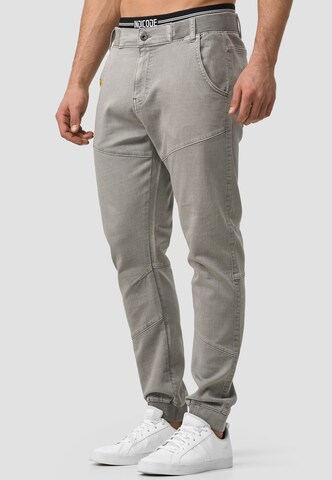 INDICODE JEANS Tapered Broek 'Zannes' in Grijs