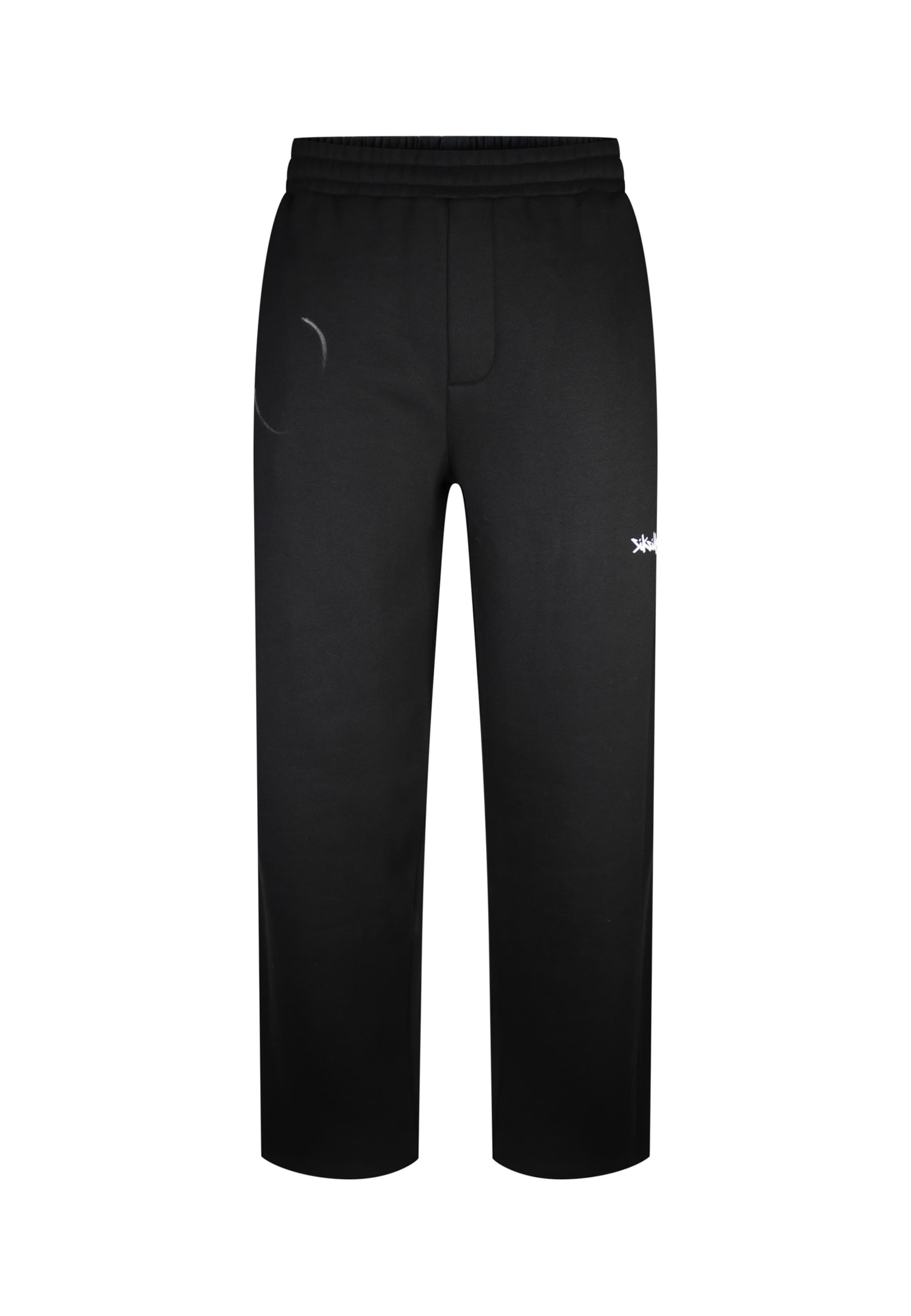 SikSilk Wide leg Broek 'Essentials' in Zwart: voorkant