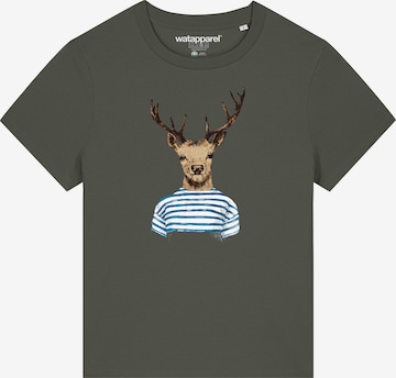 T-shirt 'Hirsch' Watapparel en vert : devant