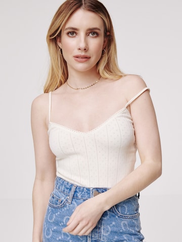 Daahls by Emma Roberts exclusively for ABOUT YOU Shirt bodysuit 'Beyond' in Beige: front