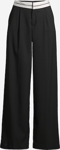 Wide leg Pantaloni con pieghe 'PREPPY' di AÉROPOSTALE in nero: frontale