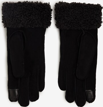 Karl Lagerfeld - Guantes con dedos 'Saddle' en negro