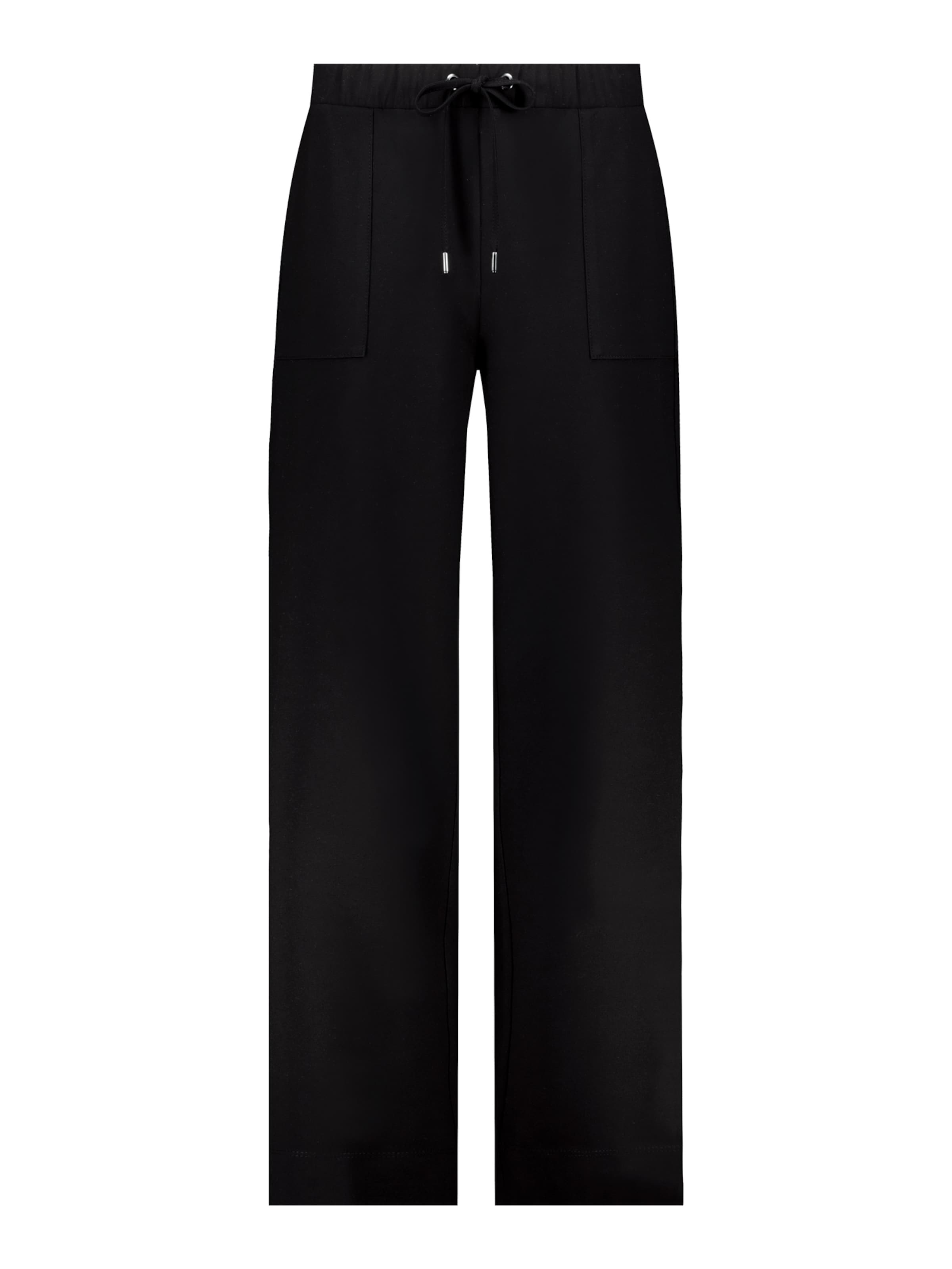 monari Wide Leg Hose in Schwarz: Vorderseite