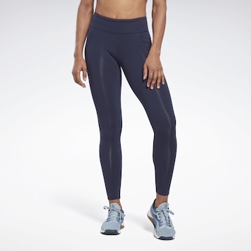Reebok Sport Skinny Sportovní kalhoty – modrá: přední strana