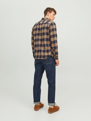 JACK & JONES Slim Fit Hemd in Braun