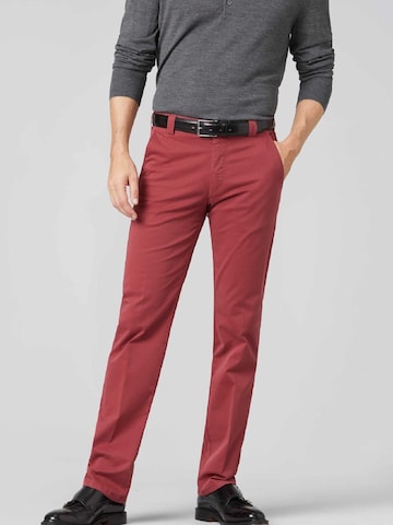 MEYER Regular Chino Pants 'Roma' in Red: front