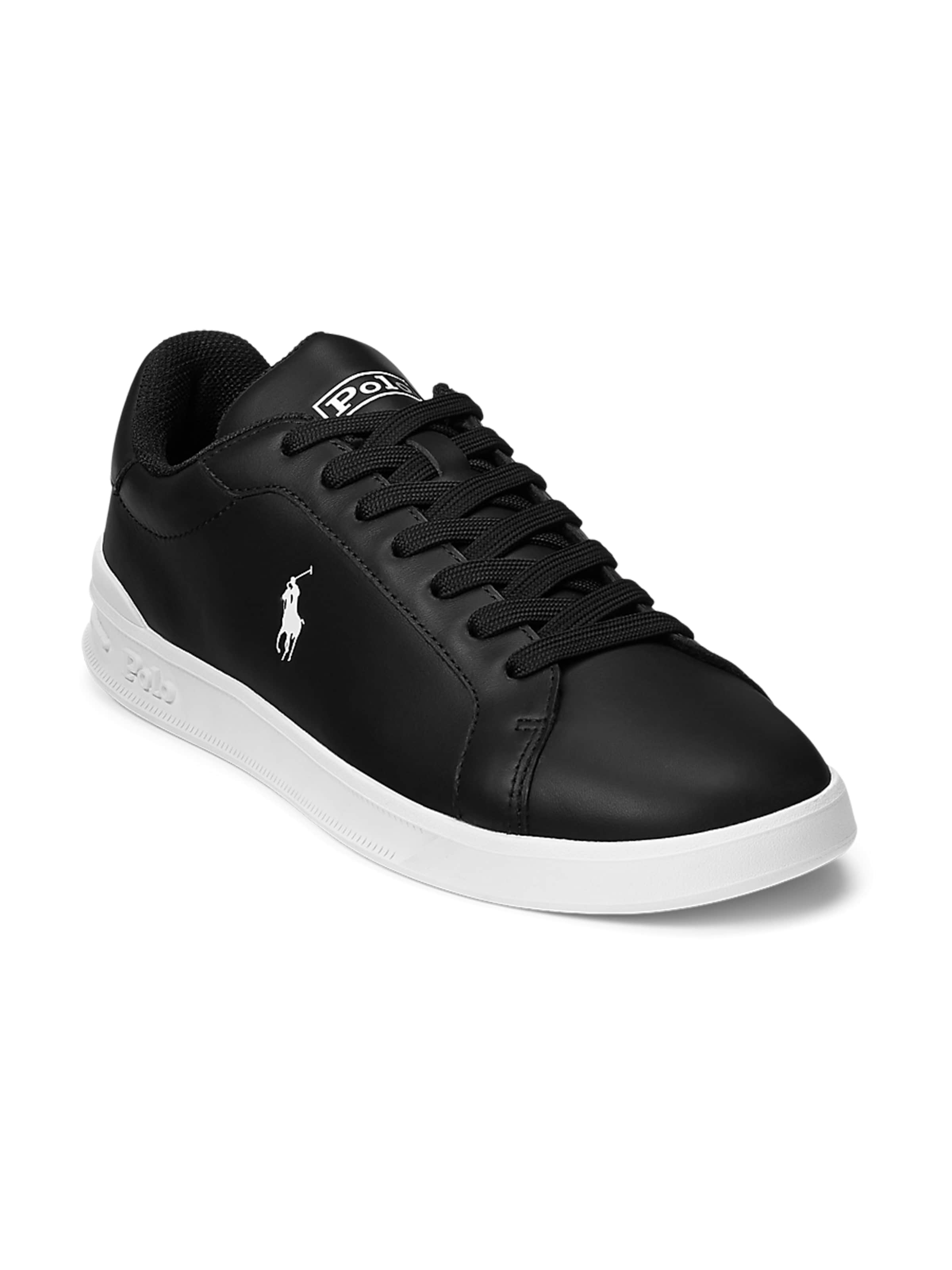 Polo Ralph Lauren Sneakers laag 'HRT CT II-SNEAKERS-HIGH TOP LA' in Zwart: voorkant