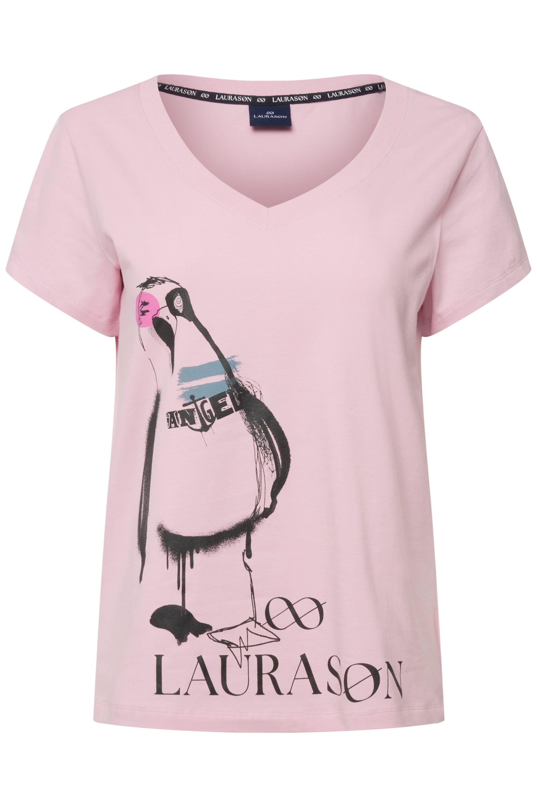 T-shirt LAURASØN en rose : devant