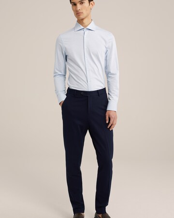 WE Fashion Slim fit Button Up Shirt in Blue