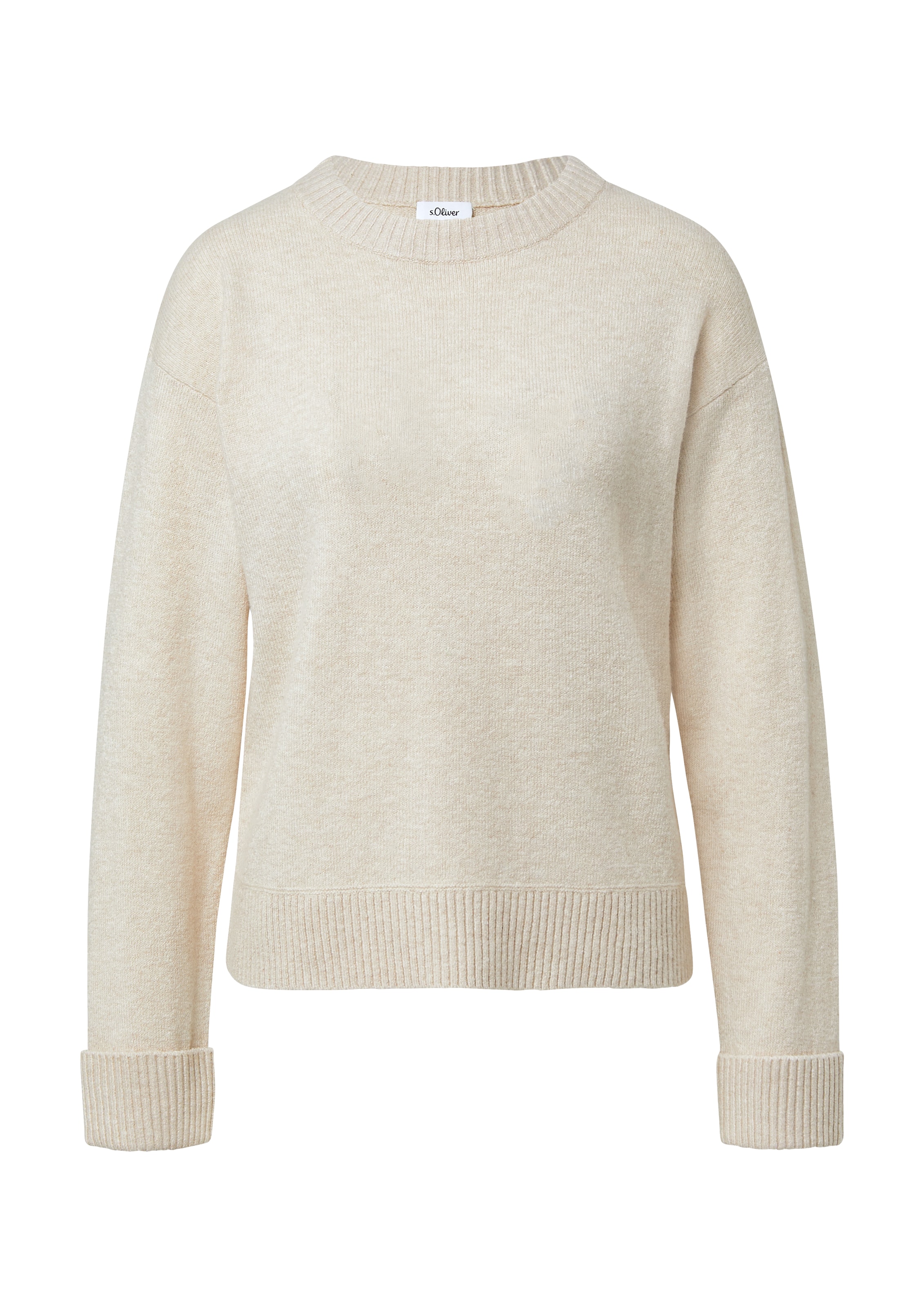 s.Oliver Trui in Beige: voorkant
