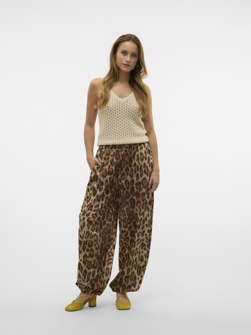 VERO MODA Tapered Broek 'VMRoxanne' in Bruin