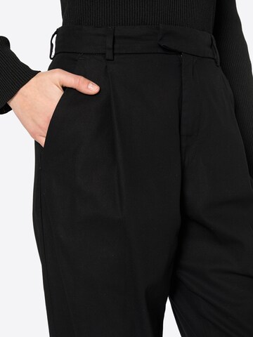 HOPE Loose fit Trousers with creases 'ALTA' in Black