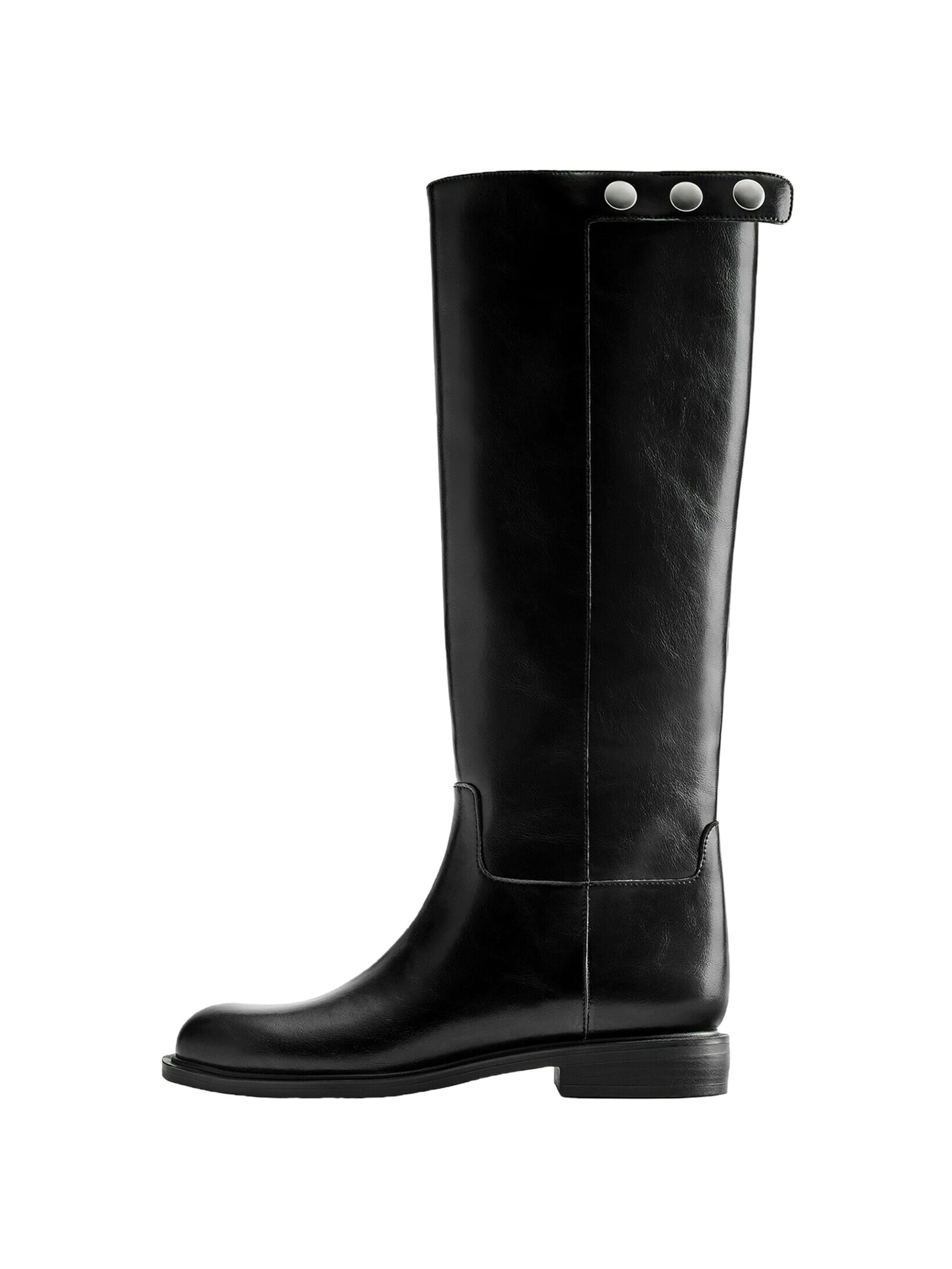 Bottes Pull&Bear en noir : devant