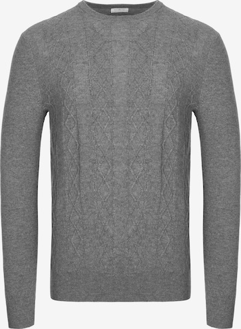 Pull-over 'Malo Optimum Kaschmir Pullover grau' Malo en gris : devant