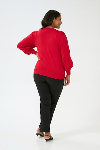 KAFFE CURVE Trui 'Loni ' in Rood