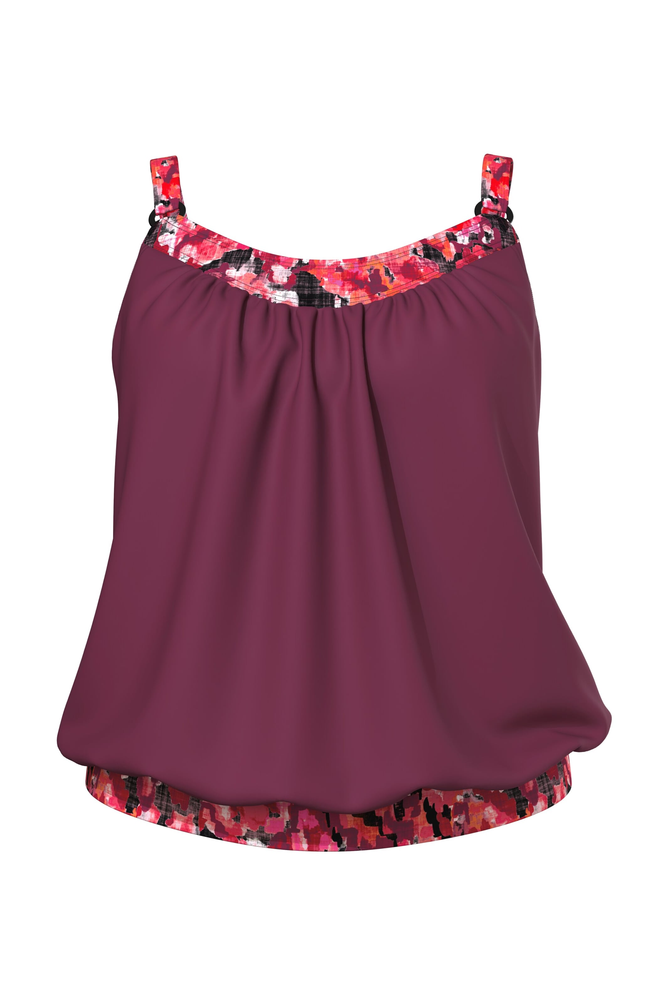 Ulla Popken Bustier Tankini i rød