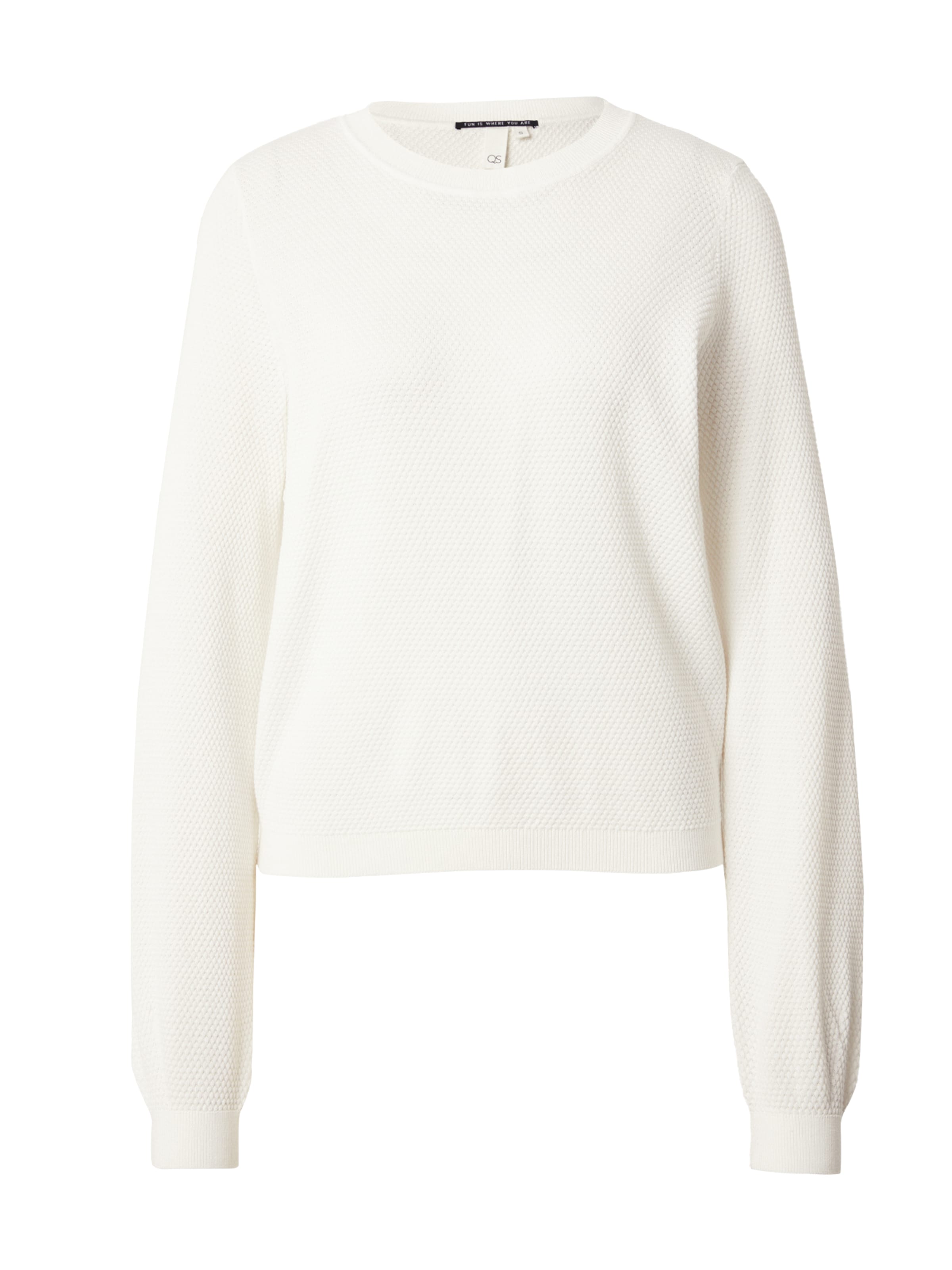 QS Pullover in Weiß: Vorderseite