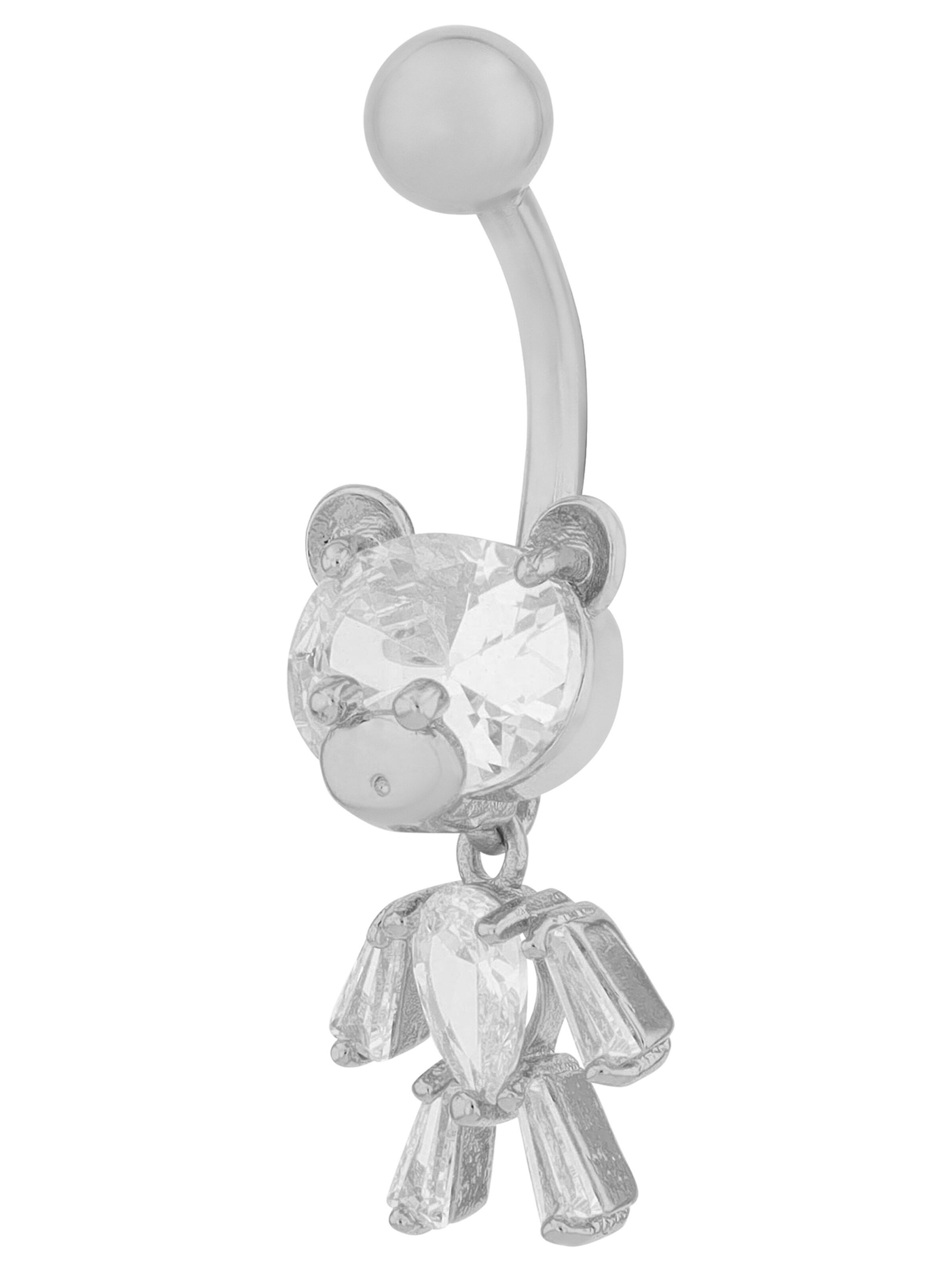 Akzent Piercingschmuck 'Zirkonia'‌‌ in Silber