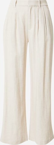 Wide leg Pantaloni con pieghe di HOLLISTER in beige: frontale