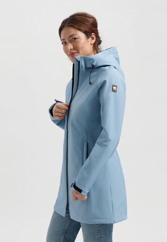 Veste fonctionnelle 'Tuula' Travelin en bleu : devant