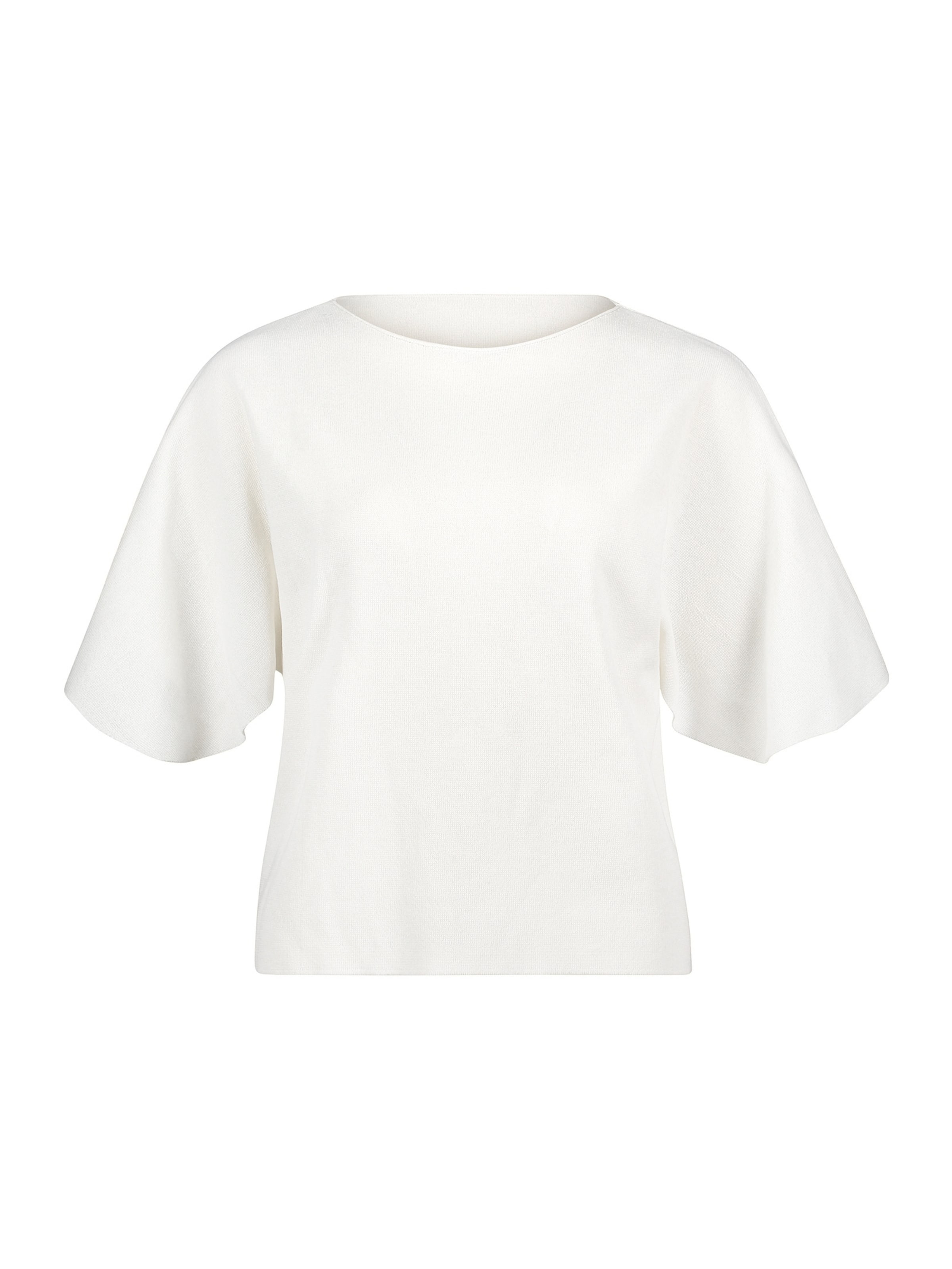 Cartoon Strickpullover mit Flügelärmeln in Weiß: Vorderseite