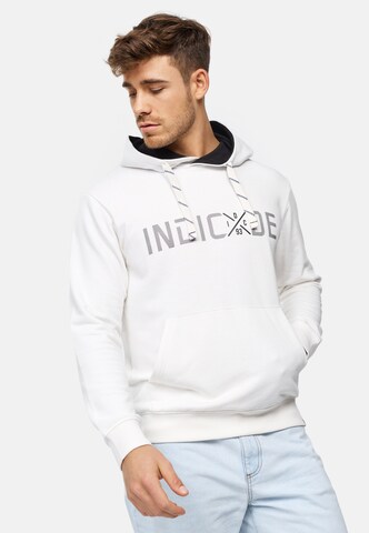 INDICODE JEANS Sweatshirt 'Lizzo' in White: front