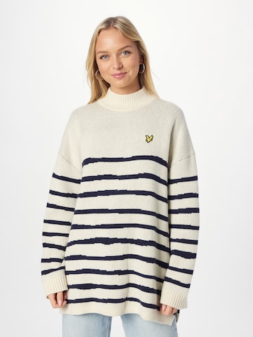 Lyle & Scott Sweter 'Billy Breton' w kolorze biały: przód