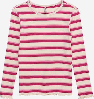 KIDS ONLY Shirt 'EVIG' in rosa / magenta / weiß, Produktansicht
