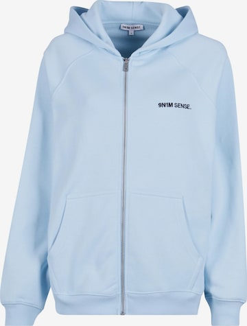 9N1M SENSE Zip-Up Hoodie in Blue: front