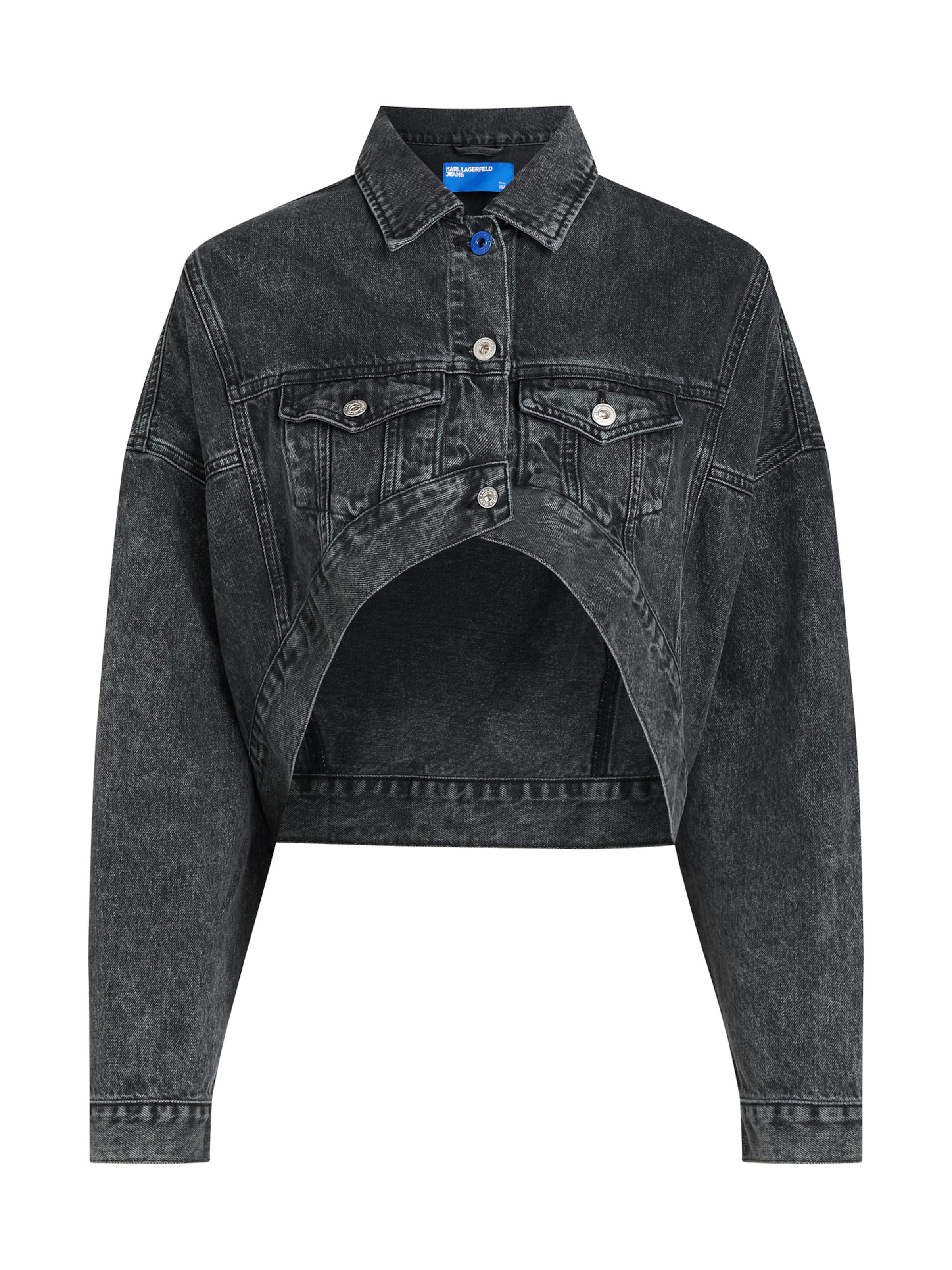 Giacca di mezza stagione di KARL LAGERFELD JEANS in nero: frontale