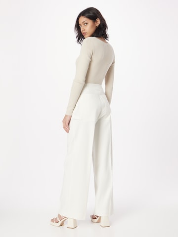 Calvin Klein Wide leg Trousers with creases in White