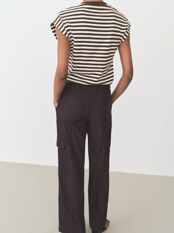 MANGO T-Shirt 'ANCLA' in Braun
