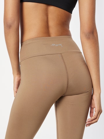 Hey Honey Skinny Sportovní kalhoty – hnědá