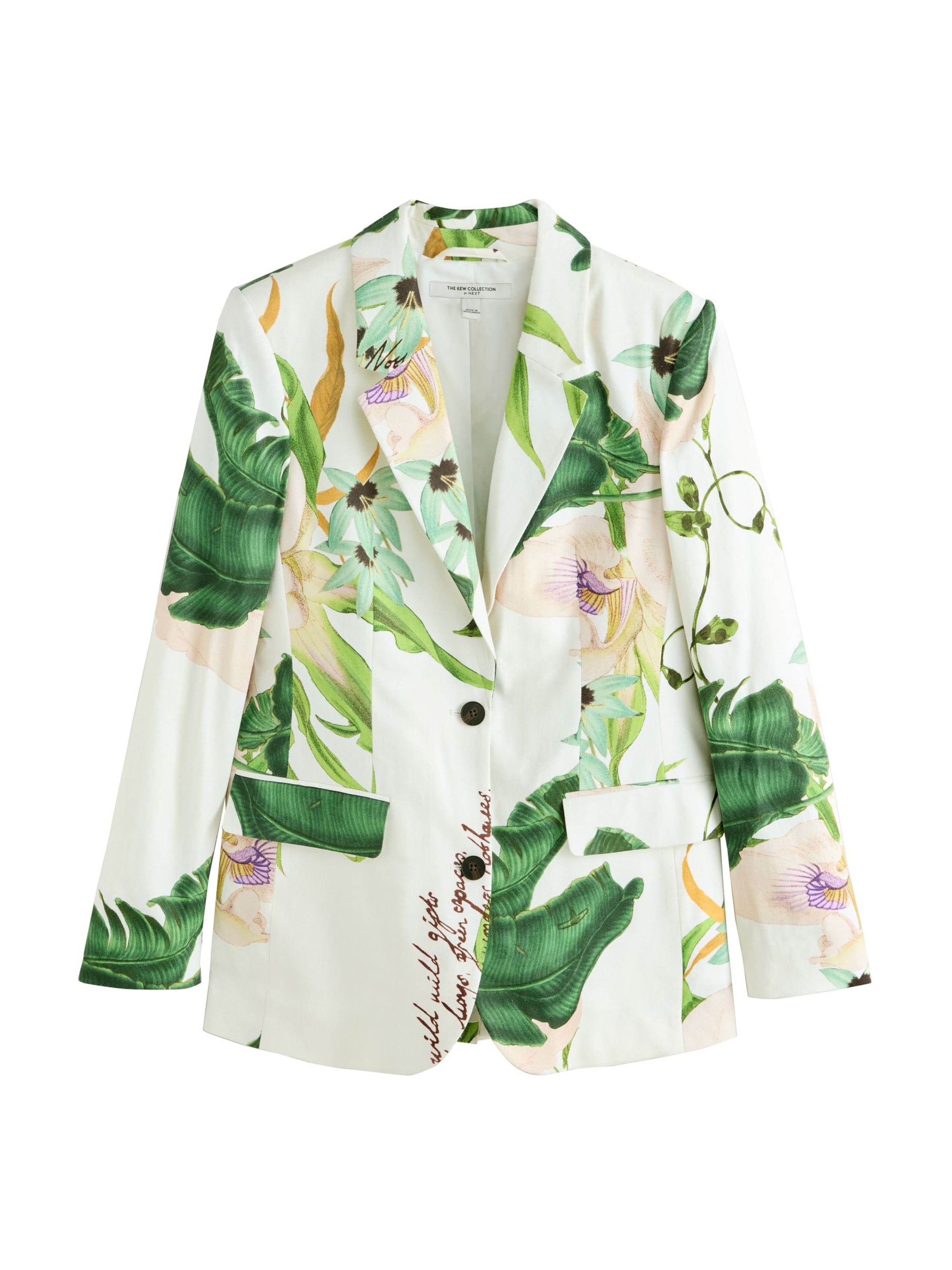 Next Blazer 'Kew Gardens' en 34 en vert foncé / violet clair / orange / blanc, Vue avec produit