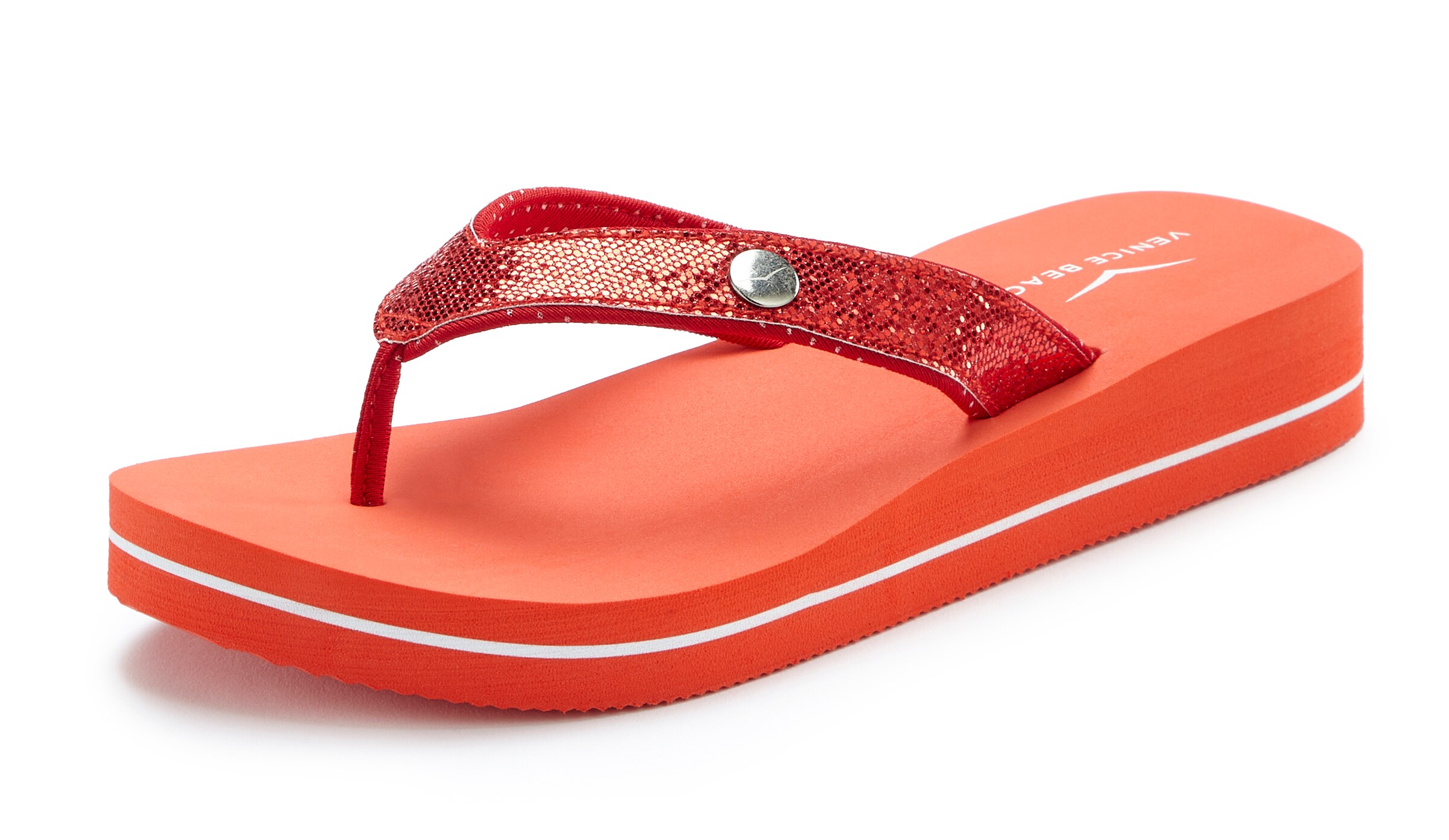 VENICE BEACH T-bar sandals in Red: front