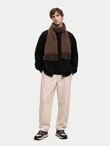 GOBI Cashmere Halsduk 'Unisex Cashmere Fringed Scarf' i brun