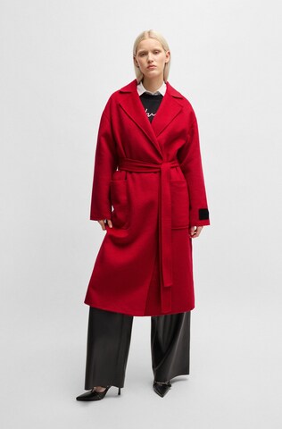 HUGO Between-Seasons Coat in Red: front