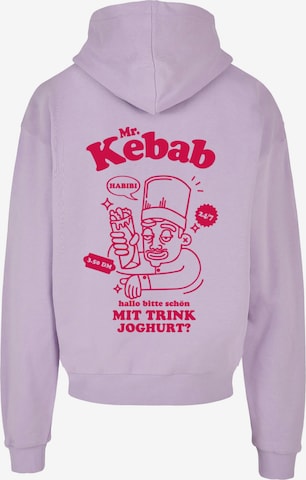 Merchcode Sweatshirt 'Mr Kebab' in Lila