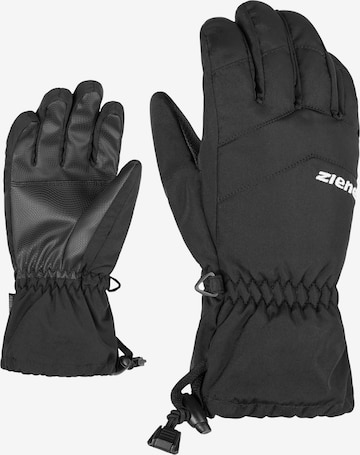 ZIENER قفازات رياضية 'LETT AS(R) glove junior' بلون أسود: الأمام