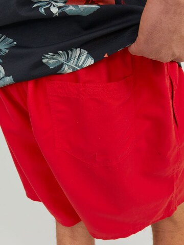 Jack & Jones Plus Board Shorts in Red