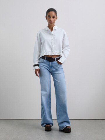 Scalpers Scjoyruffle Shirt ' ' in Weiß: Vorderseite
