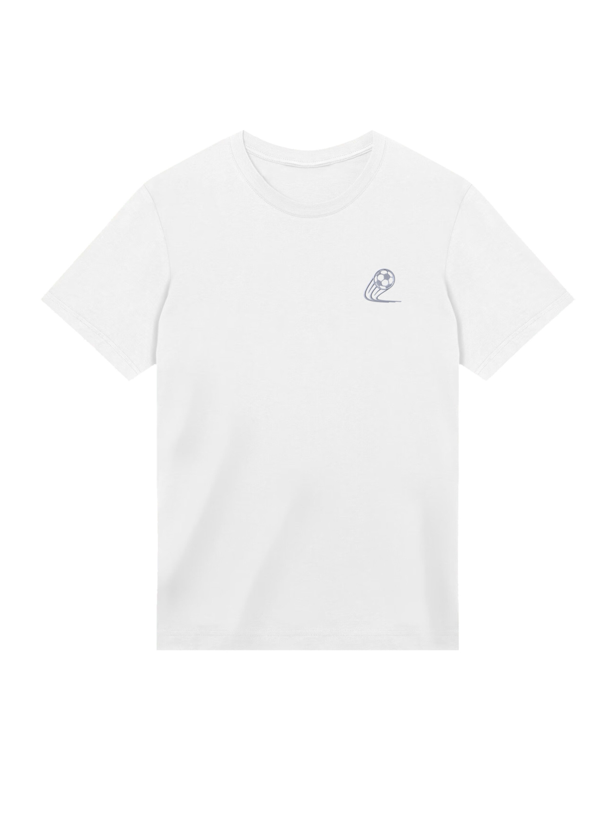 T-Shirt 'Football Stickerei' F4NT4STIC en blanc : devant