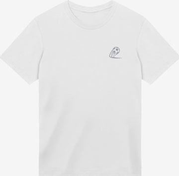 T-Shirt 'Football Stickerei' F4NT4STIC en blanc : devant