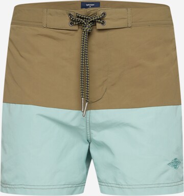 Shorts de bain Superdry en vert : devant