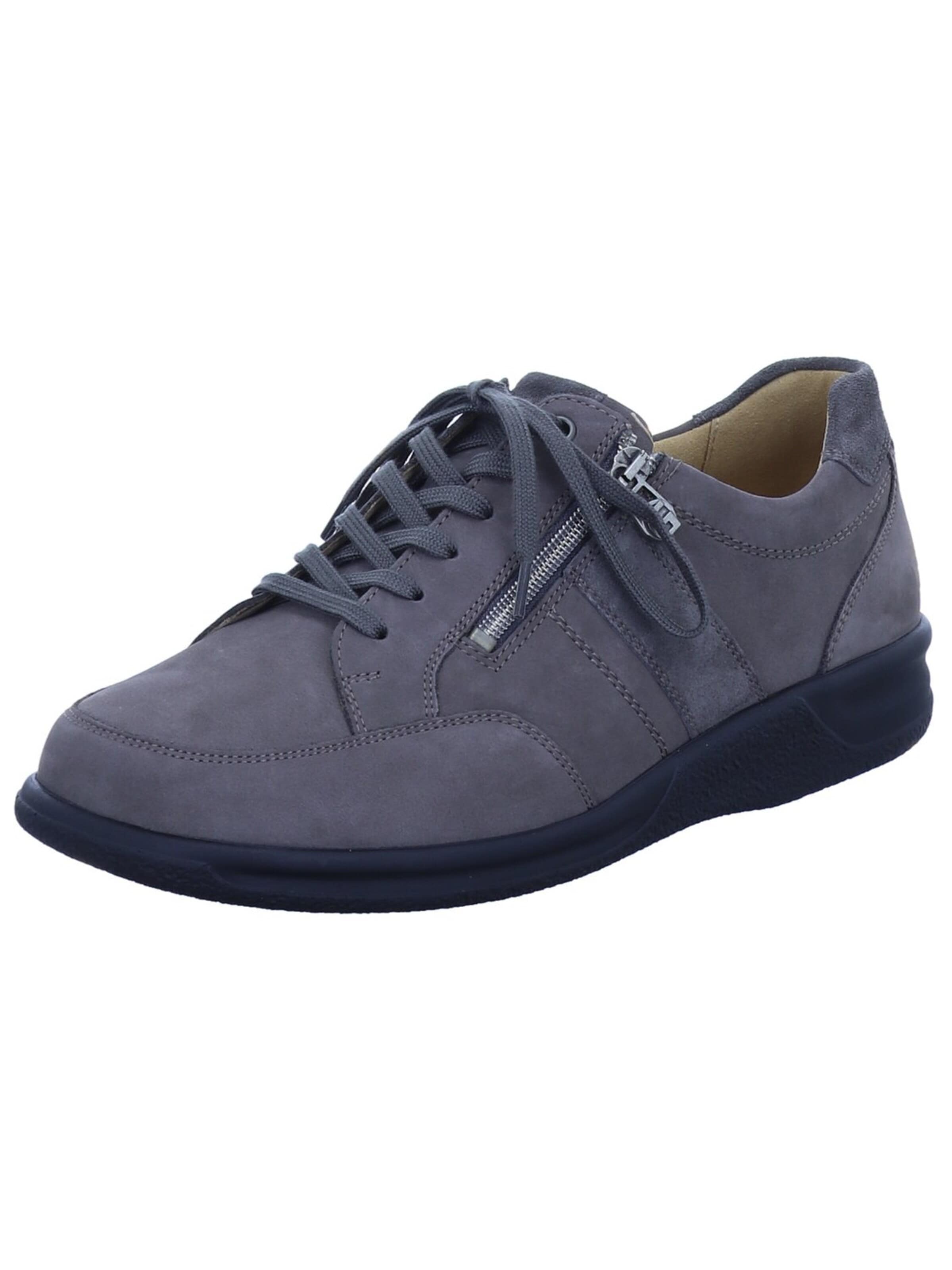 Ganter Sportlicher Schnürschuh 'Sneaker Low Herren 256768-6500 Echtleder in braun'‌‌‌‌‌‌ in Grau: Vorderseite