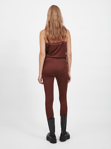 VILA Skinny Leggings in Braun